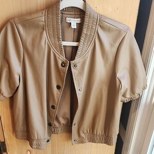 Chico's Classic Brown Bomber Jacket